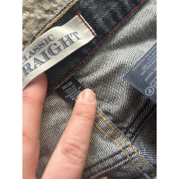 Tommy Hilfiger Straight Fit jeans Denim Sz 38x32 Blue Jean - Picture 6 of 9